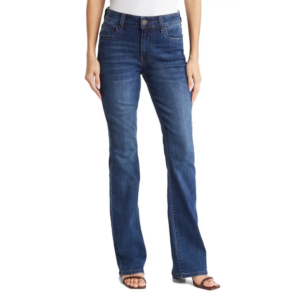 Kut From the Kloth Dark Wash Y2K Nicole Boot Cut Jeans Casual Distressed- Sz 6